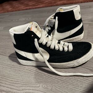 Nike Black and White High-Top Sneakers